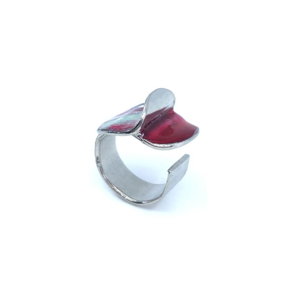 Bague bloom rouge