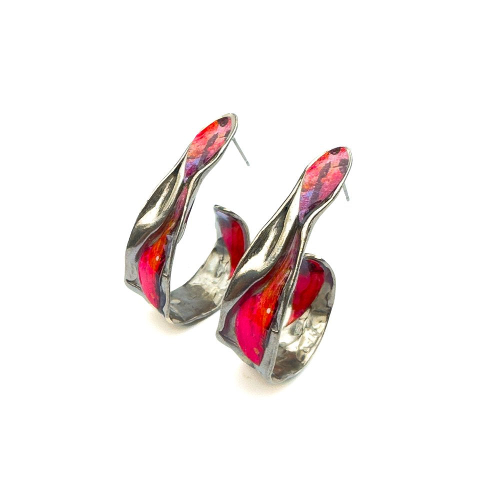 Boucles d'oreilles Mel.B rouges