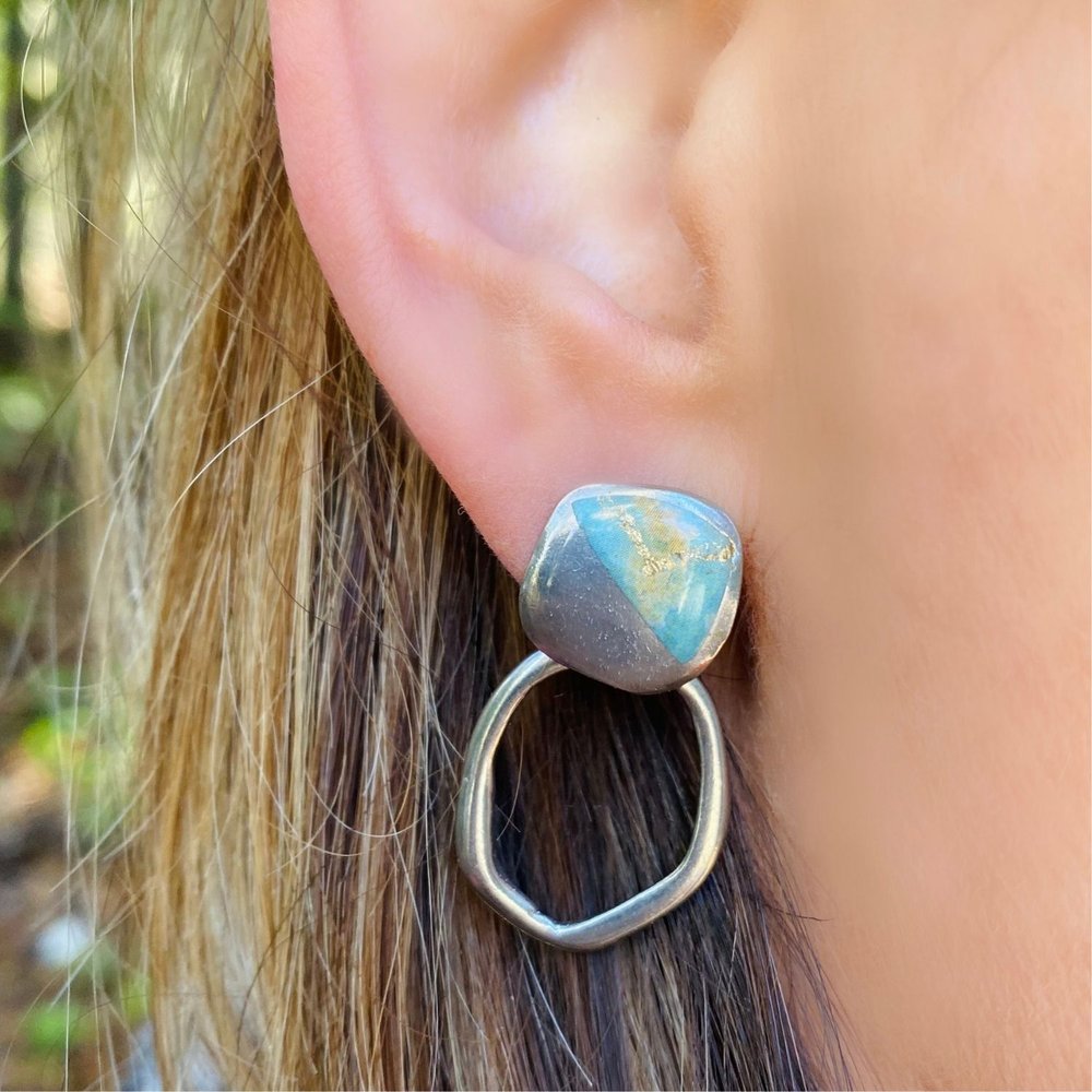 Boucles d'oreilles Méli aqua