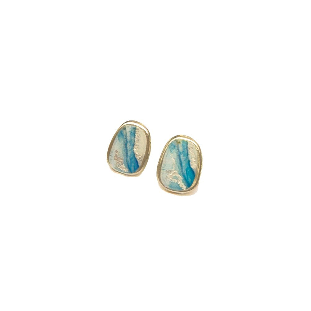 Boucles d'oreilles Mindy bleu et argent