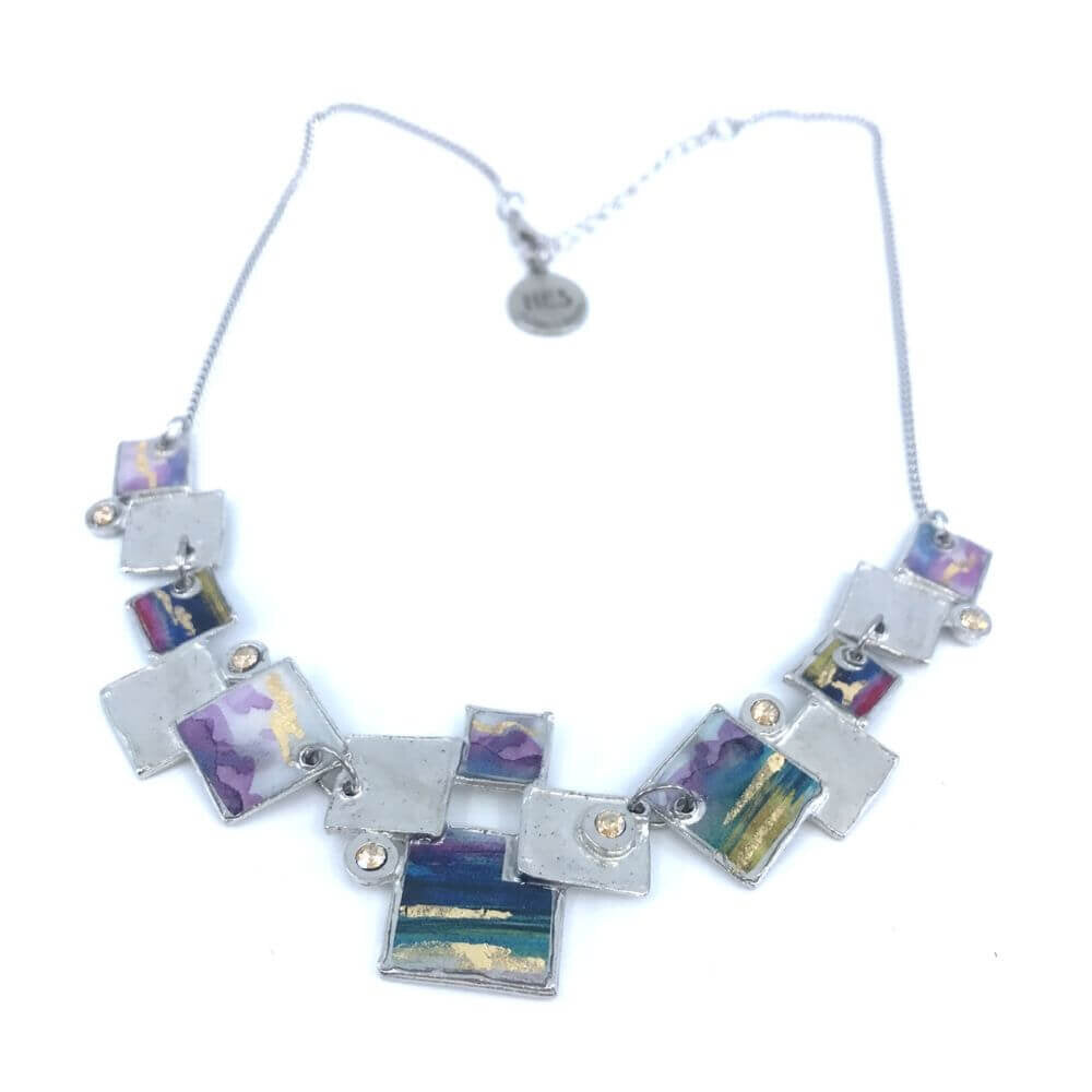 Collier Classique, violet et or