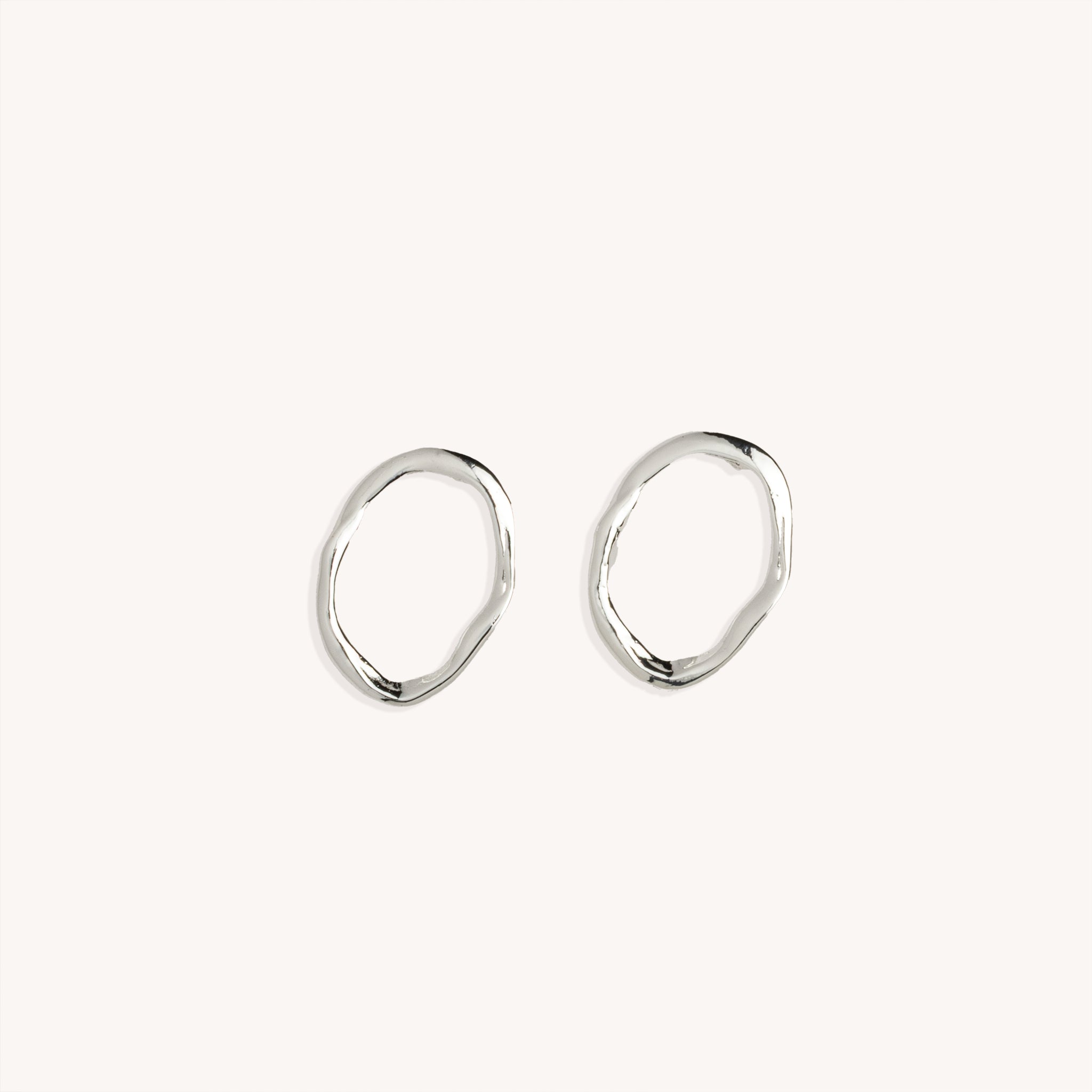 Large silver-plated Julia earrings