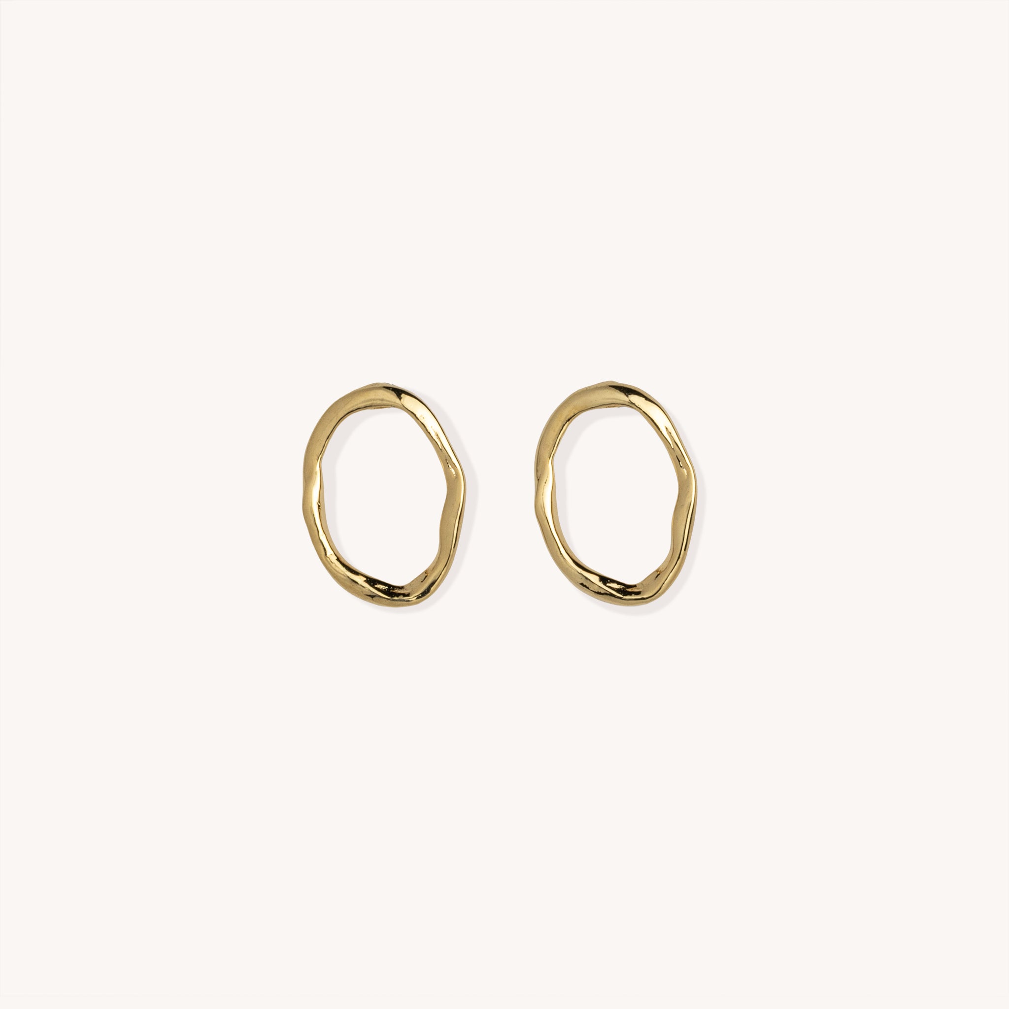 Large 14K Gold Plated Julia Hoop Earrings