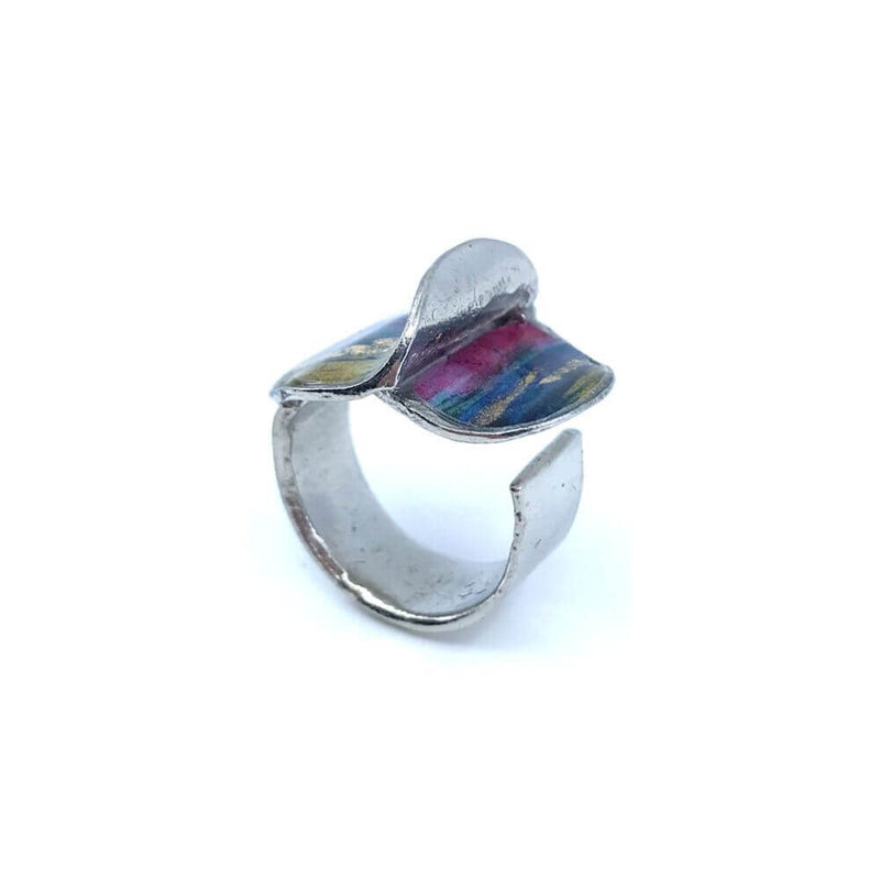Bague bloom violet et or