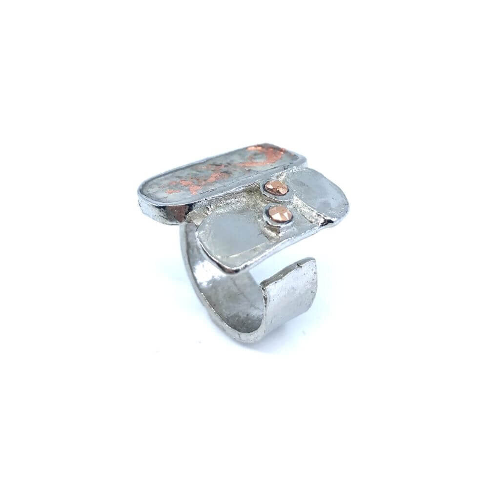 Bague satellite or rose