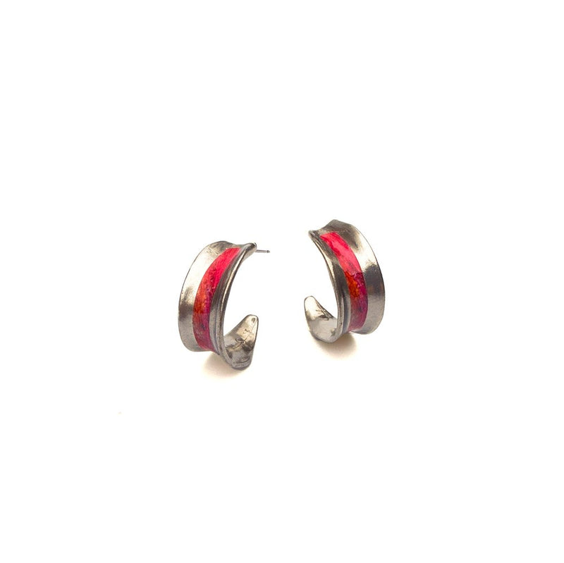 Boucles d'oreilles Éléanor rouges