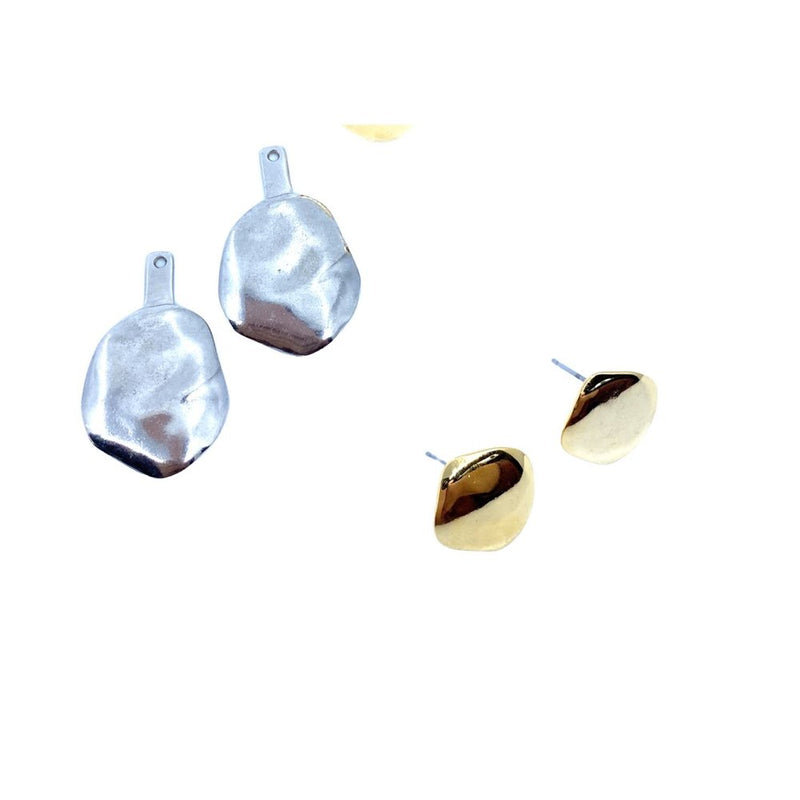 Boucles d'oreilles Jenny or - à porter de 2 façons