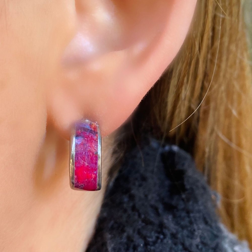 Boucles d'oreilles Kayla rouge