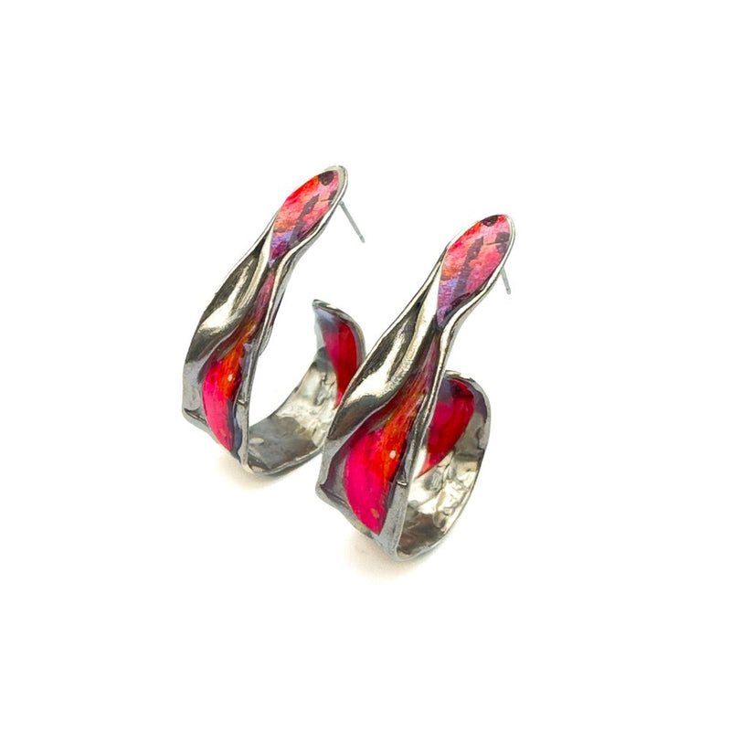 Boucles d'oreilles Mel.B rouges