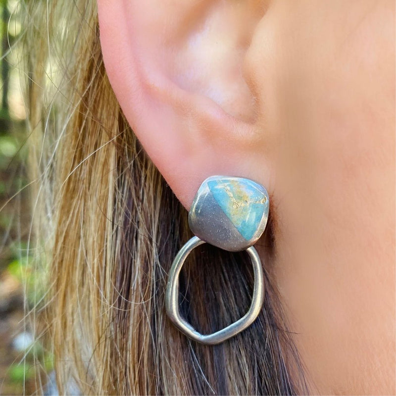 Boucles d'oreilles Méli aqua