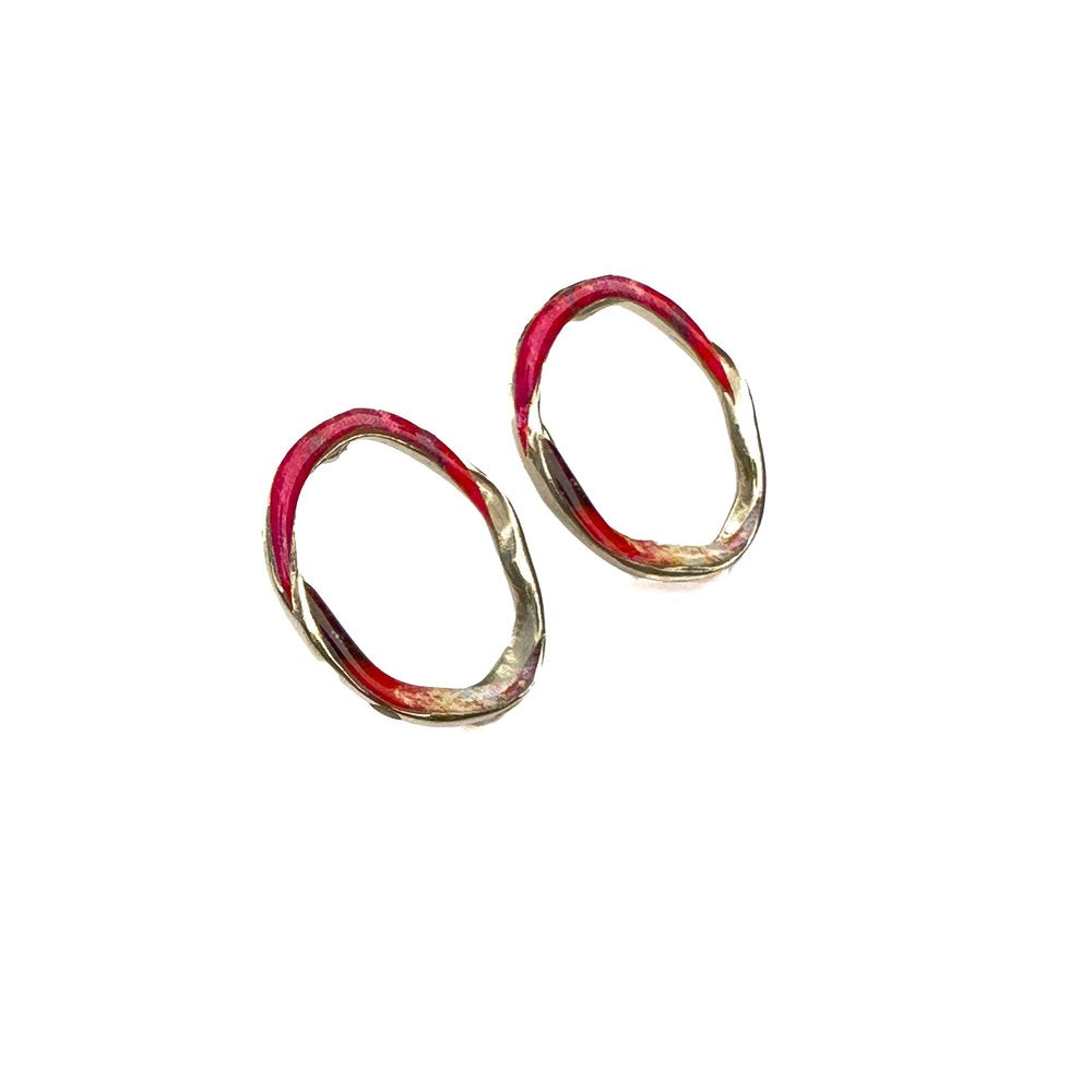 Boucles d'oreilles Mélia rouges