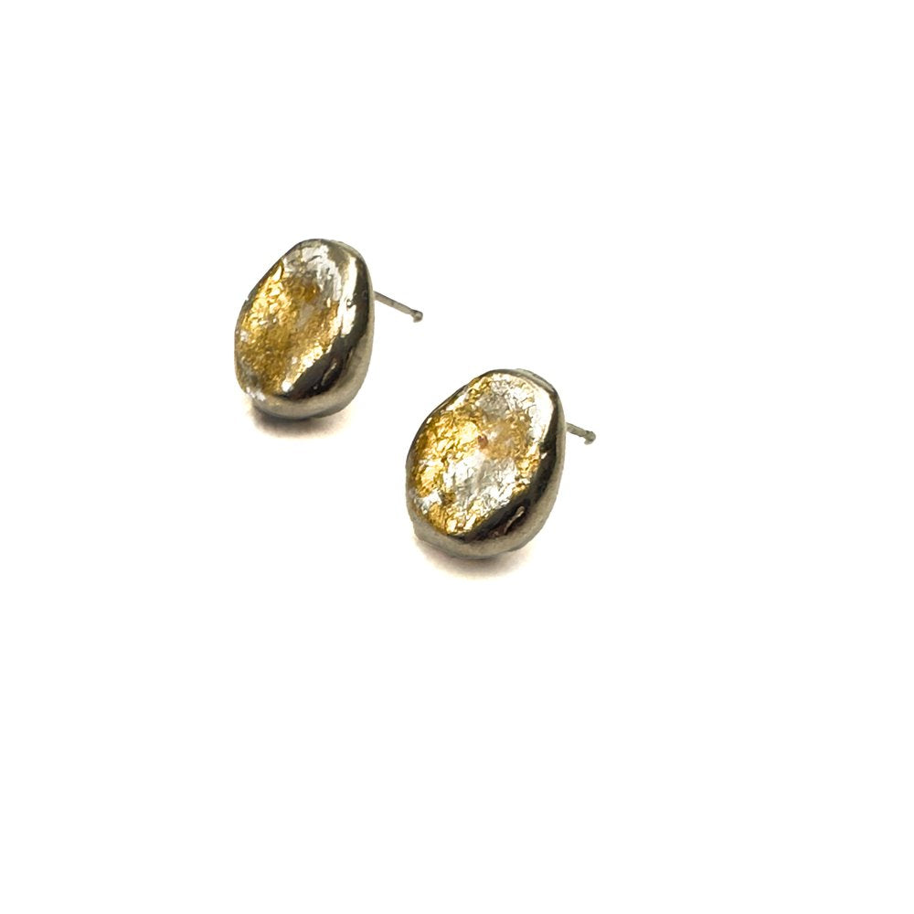 Boucles d'oreilles Mia safari or et argent