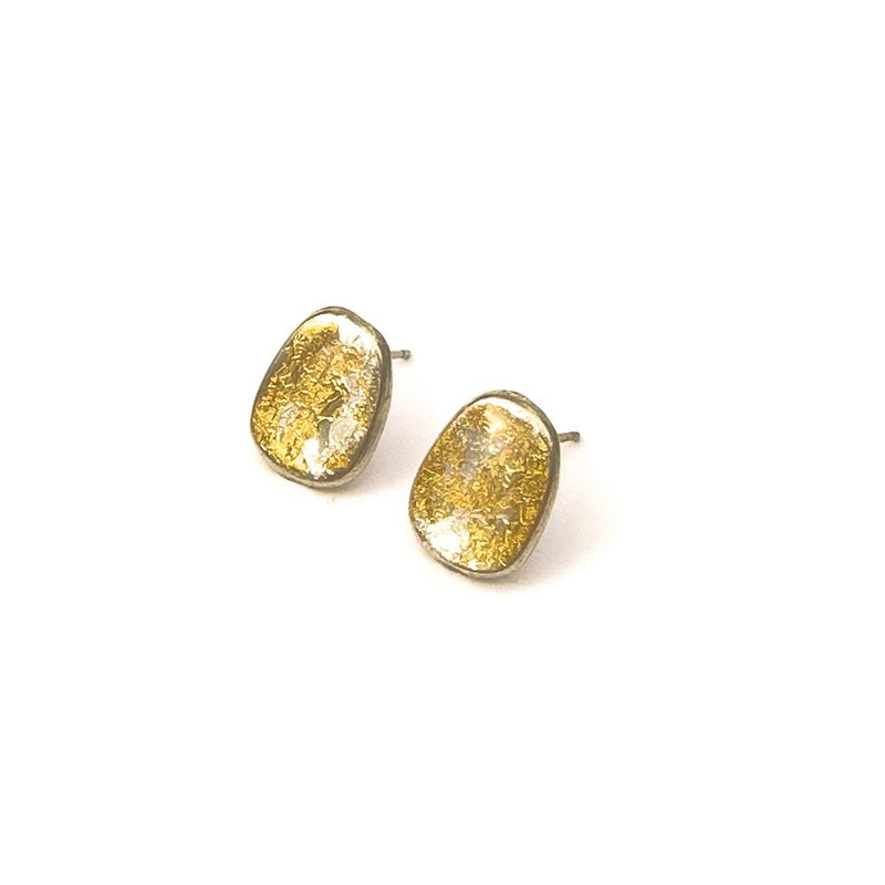 Boucles d'oreilles Mindy safari or et argent