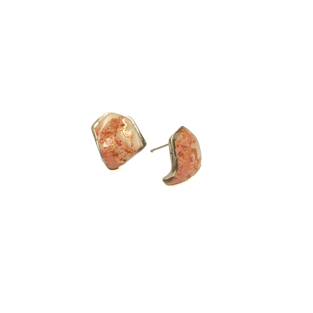 Boucles d'oreilles Nina or rose et cuivre