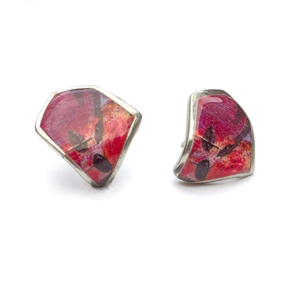 Boucles d'oreilles Nina rouge