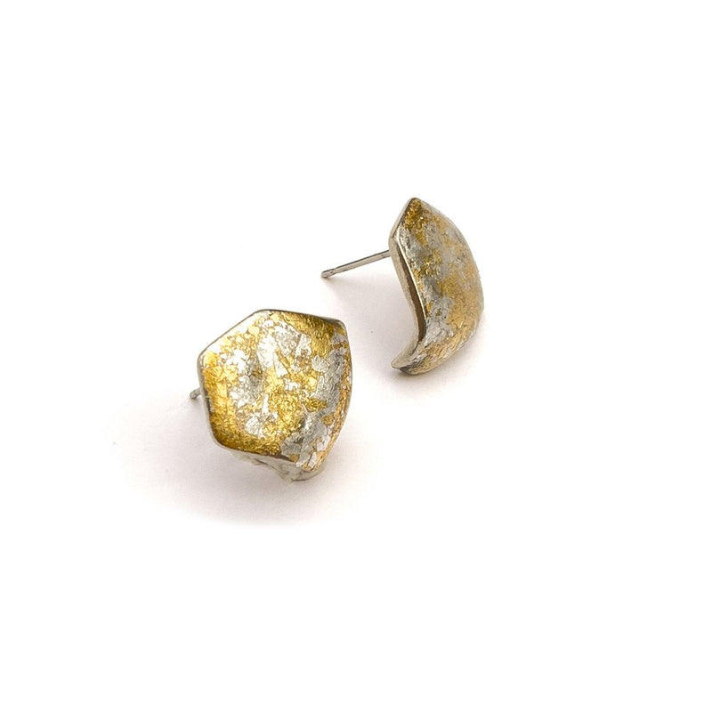 Boucles d'oreilles Nina safari or et argent