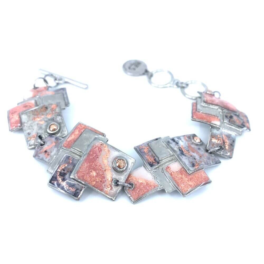 Bracelet en étain or rose