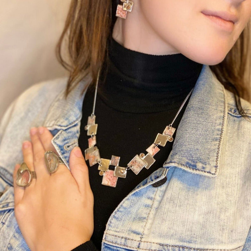 Collier Classique, or rose