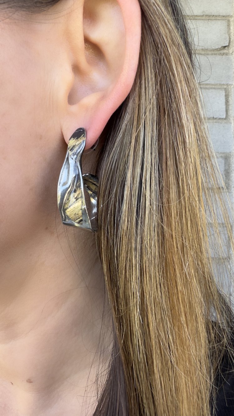 Boucles d'oreilles Mel.B en étain