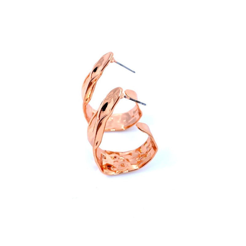 Boucles d'oreilles Mel.B en étain plaquées cuivre