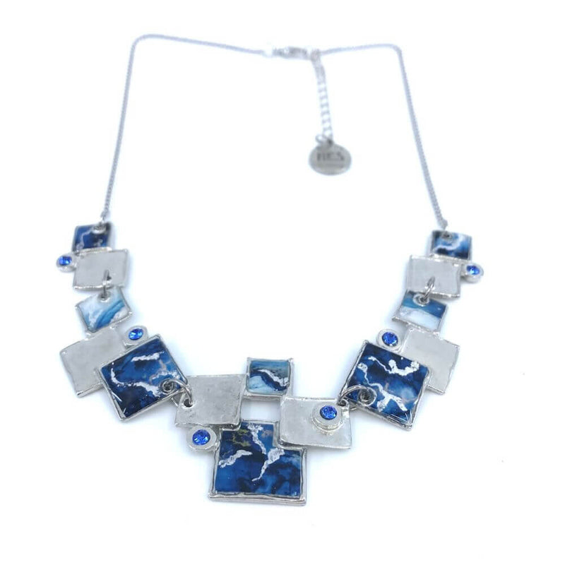 Collier Classique, bleu et argent