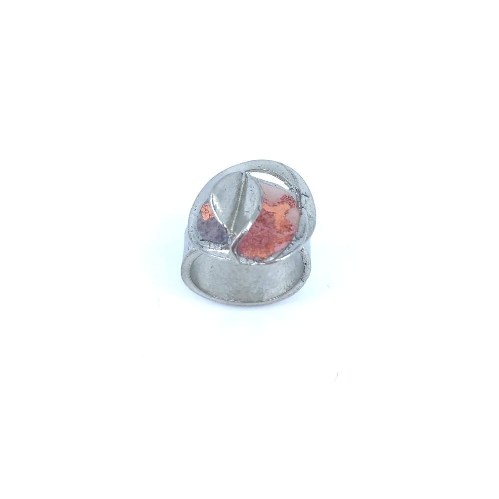 RG90-Bague bloom double or rose