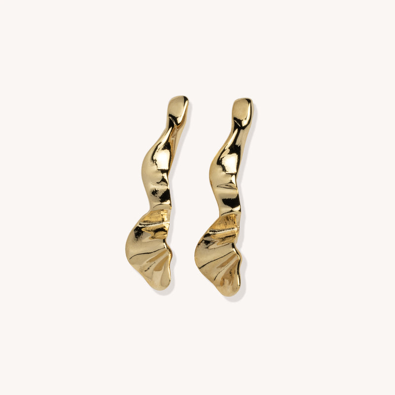 Boucles d’oreilles Clara plaqué or 14K