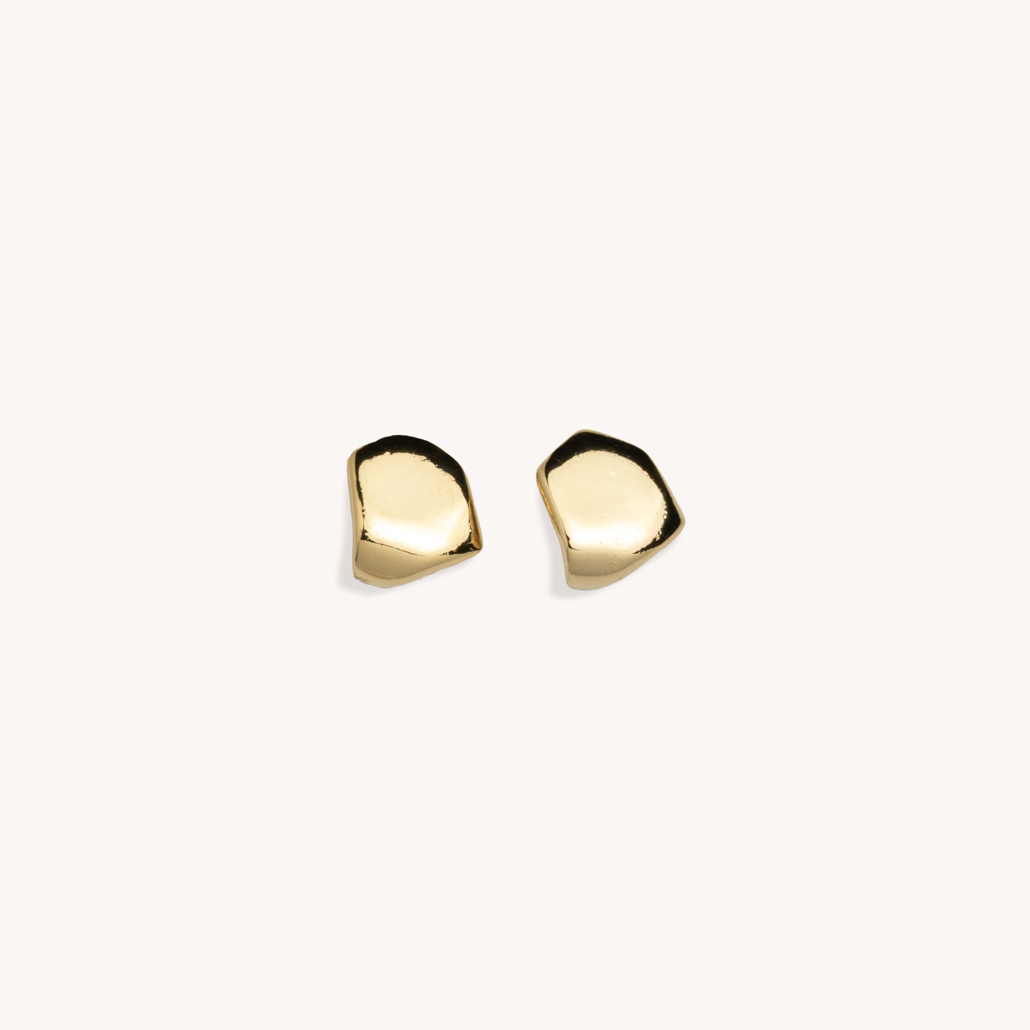 14K Gold Plated Nina Earrings - Organic Sculptural Studs