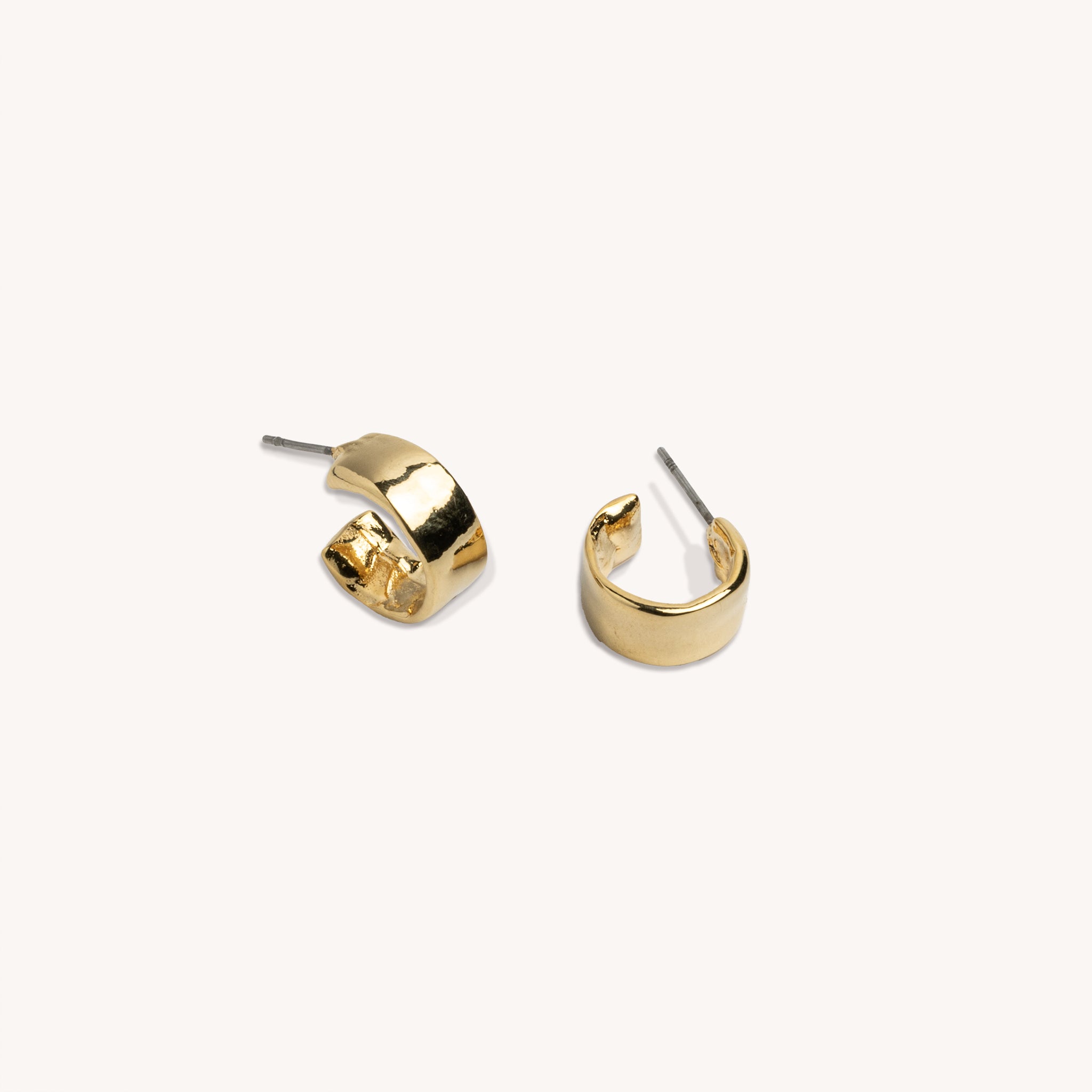 Small Sarah 14K gold-plated earrings
