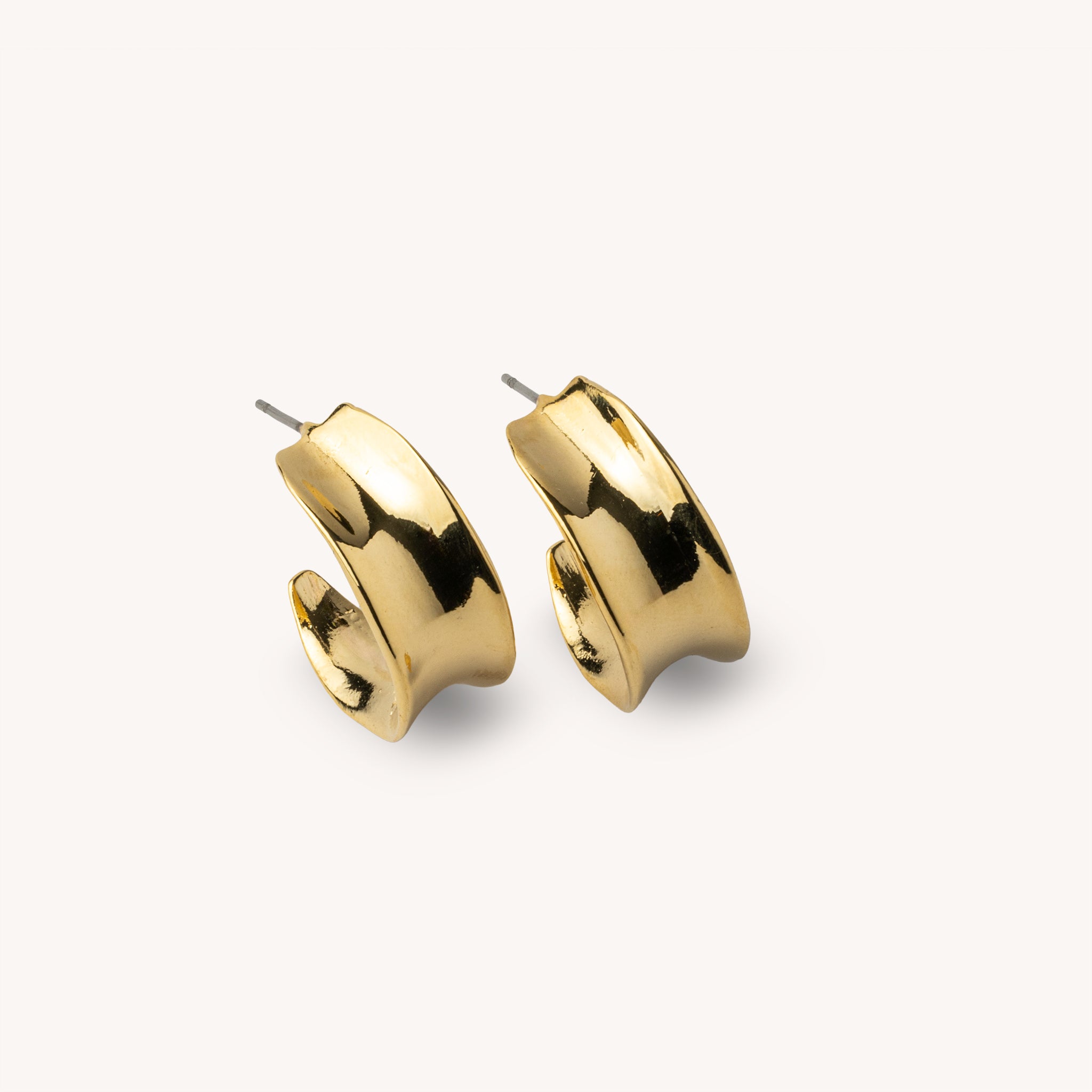 Large 14K Gold-Plated Vivienne Hoop Earrings